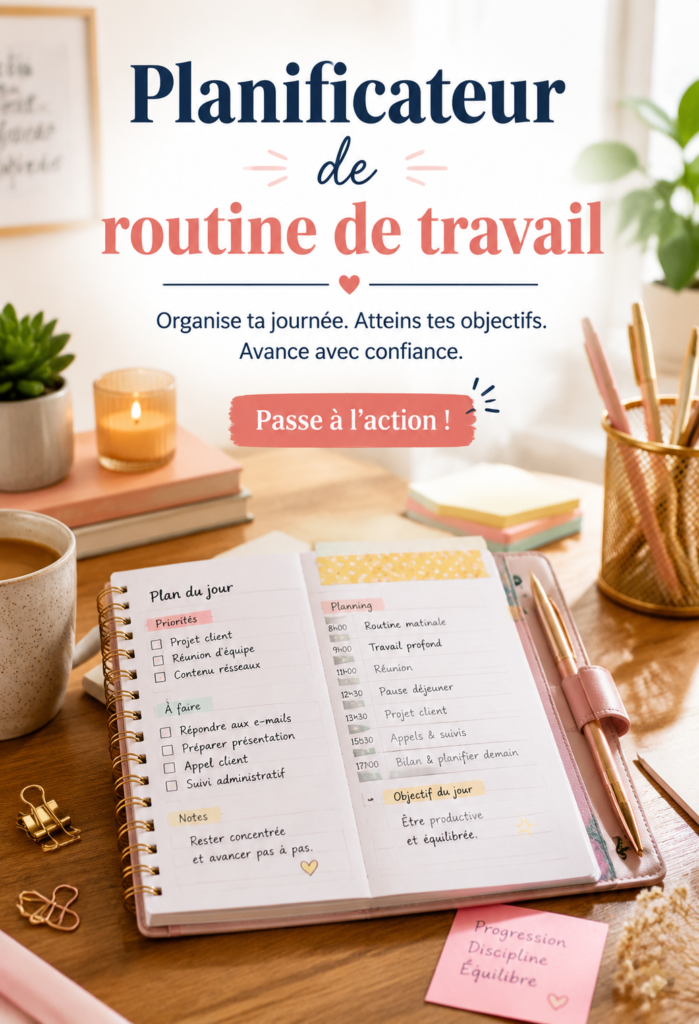 Un étudiant avec un agenda et un ordinateur, planifiant sa routine de travail pour être plus productif.