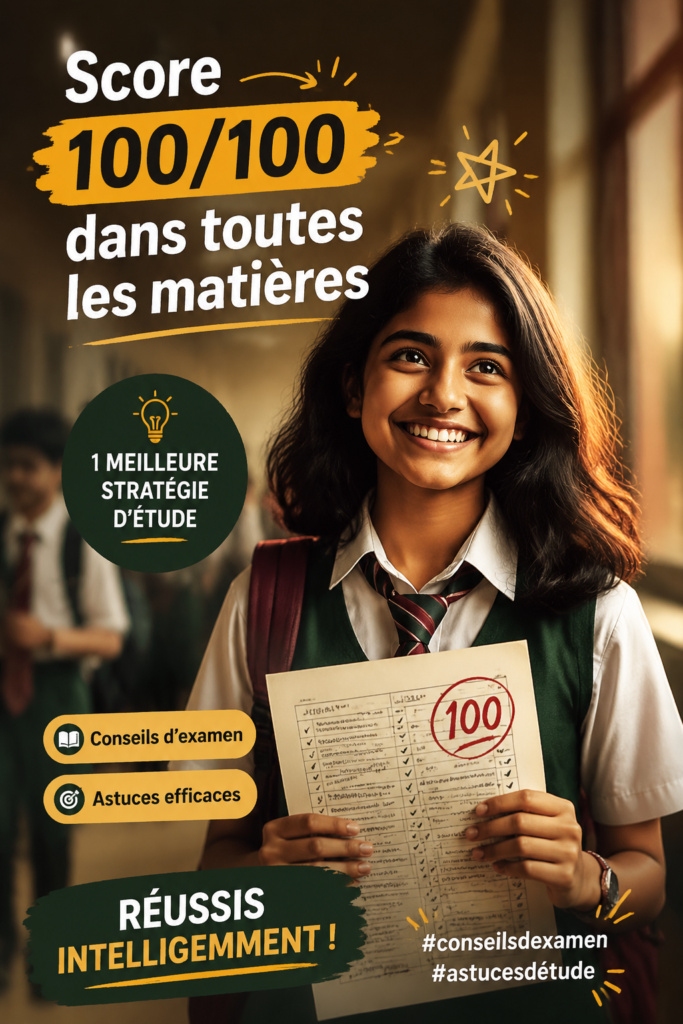 Étudiante concentrée en train d'étudier avec des notes et un ordinateur.