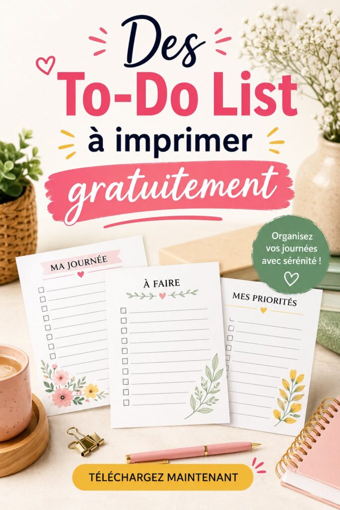 Modèles de to-do lists à imprimer pour une meilleure organisation étudiante.