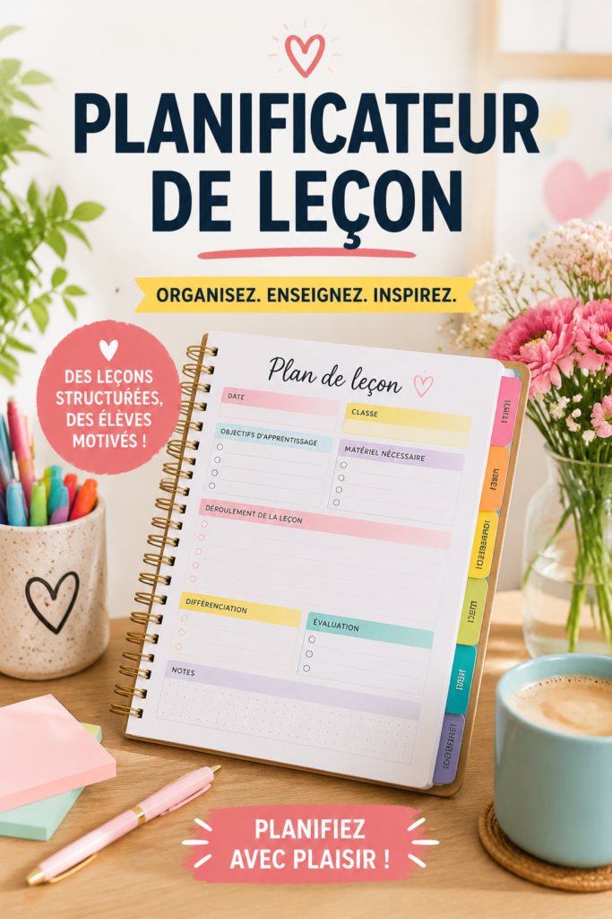 Étudiant utilisant un planificateur de leçon pour organiser ses tâches académiques.