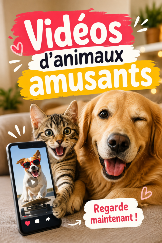 Un chien jouant joyeusement dans un parc, illustrant le thème des vidéos d'animaux amusants.