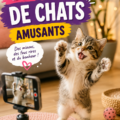Un chat jouant avec une pelote de laine, créant une scène amusante pour les vidéos de chats.