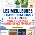 Screenshot d'une application de gamification sur un smartphone montrant des éléments de jeux pour la routine quotidienne.