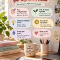 Image illustrant des astuces d'étude avec des livres et un ordinateur sur un bureau