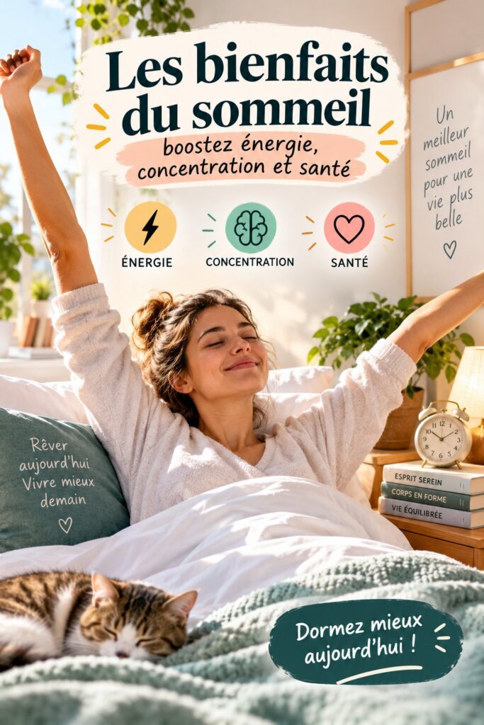 Une étudiante se repose paisiblement dans son lit, symbolisant le bien-être et les bienfaits du sommeil pour la productivité.