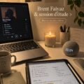 Un étudiant écoute la musique de Brent Faiyaz pendant ses révisions.