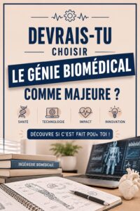 Illustration d'étudiants en ingénierie biomédicale travaillant sur un projet.