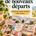 Tableau de vision avec des citations inspirantes et des images motivantes