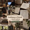 Espace d'étude décoré avec des éléments inspirants et motivants