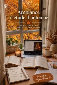 Un bureau décoré dans des tons automnaux pour une étude productive
