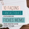 Un étudiant utilisant des flashcards pour réviser ses cours.