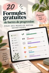 barres de progression esthétiques dans un template Notion
