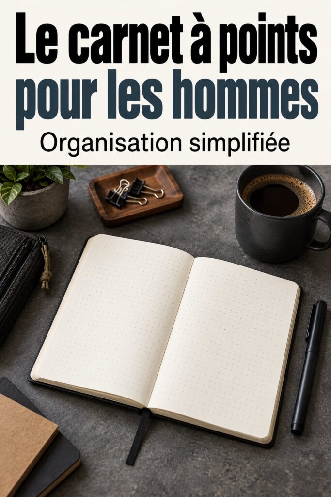 Un Bullet Journal ouvert avec des stylos colorés, prêt à être utilisé pour l'organisation.