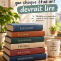 Un étudiant lisant un livre dans un cadre paisible, symbole de l'importance de la lecture dans le parcours académique.