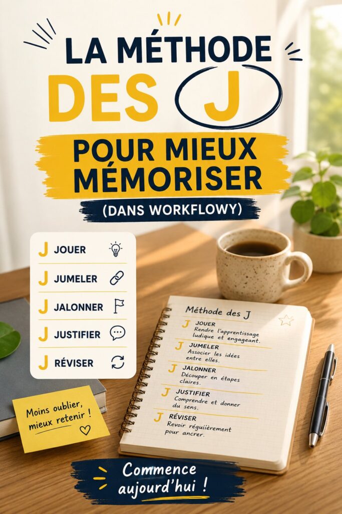 Etudiant utilisant la méthode des J pour améliorer sa mémoire