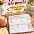 Un étudiant utilisant un agenda pour planifier sa semaine d'études.