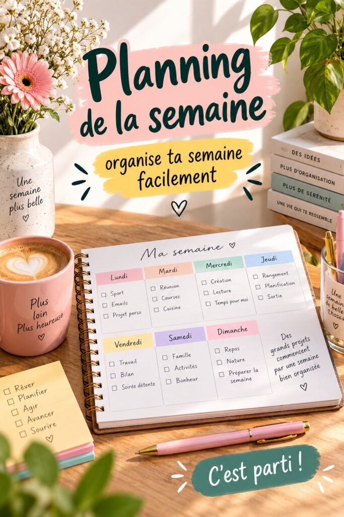 Un étudiant utilisant un agenda pour planifier sa semaine d'études.