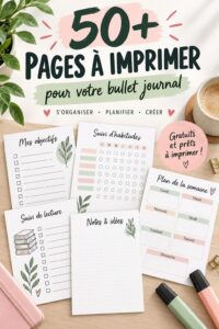 Pages de Bullet Journal gratuites à imprimer pour étudiants