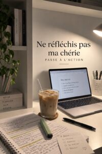 Étudiant concentré, prenant des notes et agissant sans hésitation sur ses objectifs.
