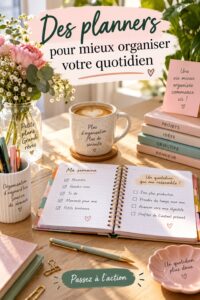 Un étudiant utilisant un planner pour organiser sa journée d'étude.