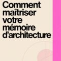 Un étudiant travaille sur son mémoire d'architecture dans un environnement calme, avec des plans et des notes autour de lui.