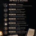 Élève concentré dans un espace d'étude organisé après l'école.
