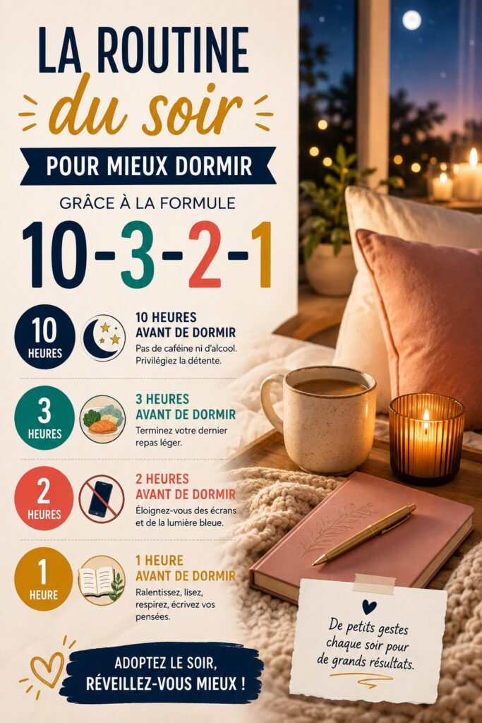 Un étudiant se prépare pour la nuit en suivant une routine apaisante du soir pour mieux dormir.