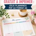Un semainier élégant imprimable qui aide à organiser son emploi du temps