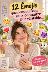 Un collage d'émojis populaires avec diverses significations cachées, illustrant leur utilisation dans la communication moderne.