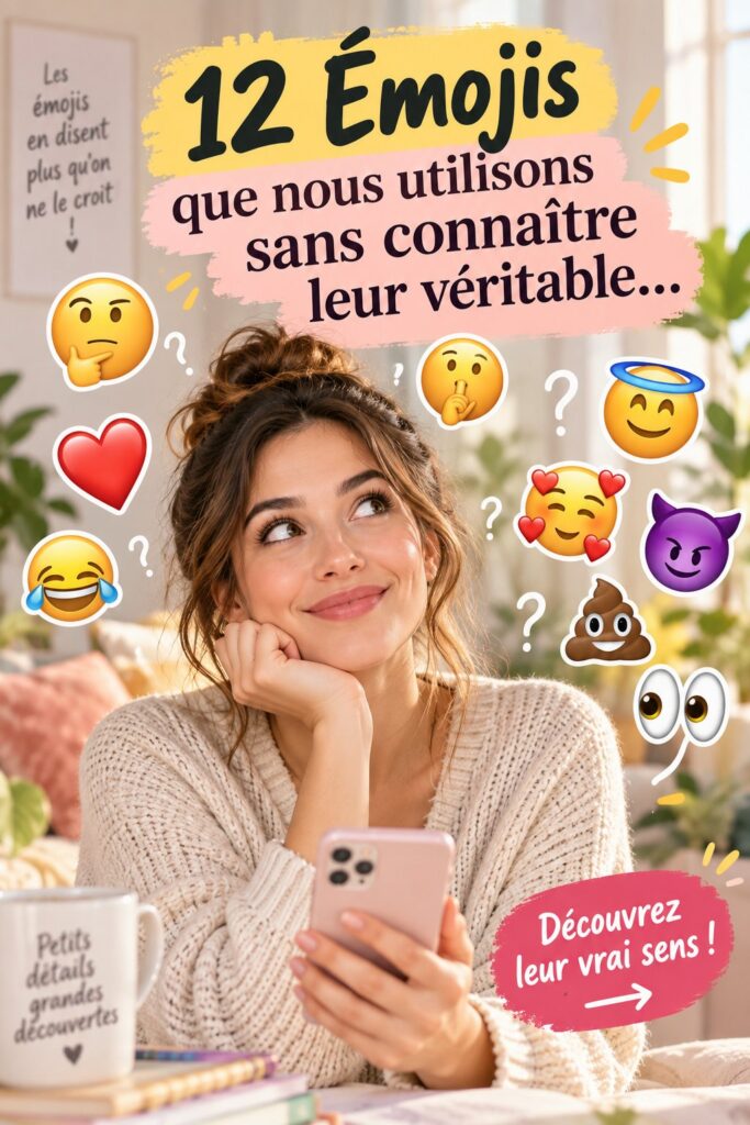 Un collage d'émojis populaires avec diverses significations cachées, illustrant leur utilisation dans la communication moderne.