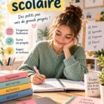 Étudiant utilisant un calendrier pour organiser son suivi scolaire.