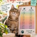 Tableau comparatif de l'âge des chats et des humains