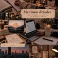 Tableau de vision étudiant avec des images inspirantes et des objectifs