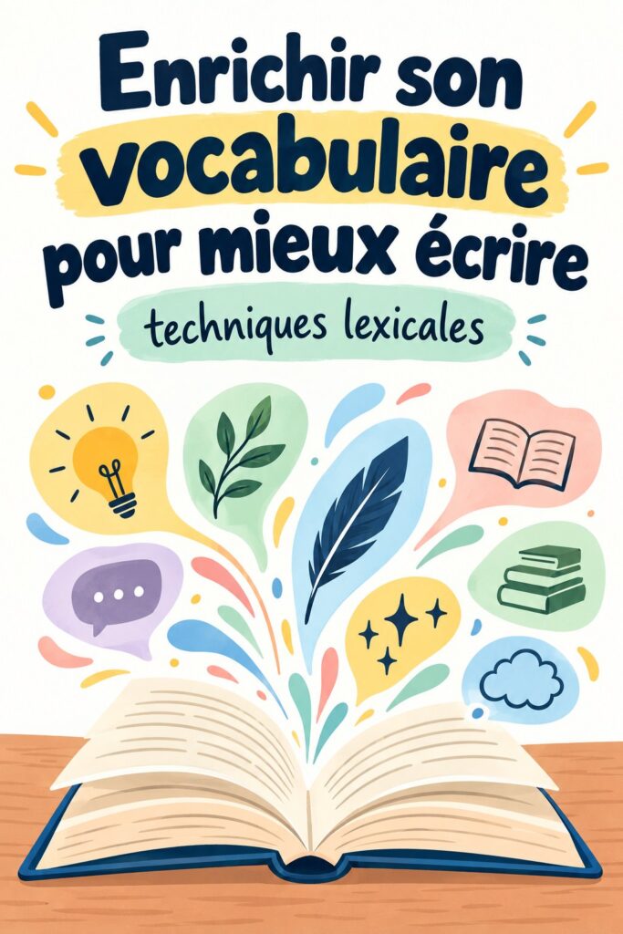 Un étudiant assis à un bureau en train de lire un livre afin d'enrichir son vocabulaire pour mieux écrire.