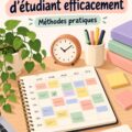 Un étudiant utilise un agenda pour planifier son emploi du temps