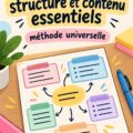 Illustration d'une fiche de révision bien structurée avec des titres et des éléments visuels.