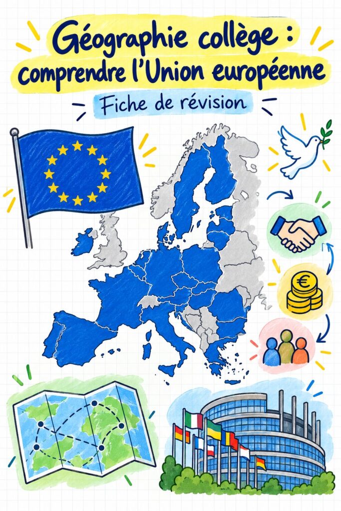 Exemple de fiches de révision esthétiques en géographie pour le collège