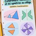 Illustration représentant des figures géométriques montrant l'homothétie et les symétries.