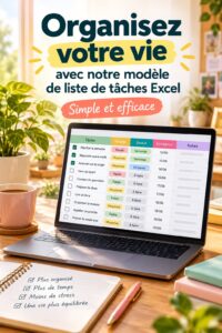 Modèle de liste de tâches sur Excel organisé pour étudiants
