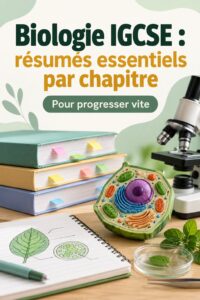Résumé de biologie IGCSE : notes essentielles pour les examens