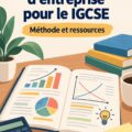 Étudiant en train de réviser l'économie d'entreprise pour le IGCSE avec des notes et livres.