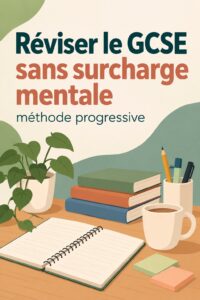Étudiant paisible révisant pour le GCSE dans un environnement serein.