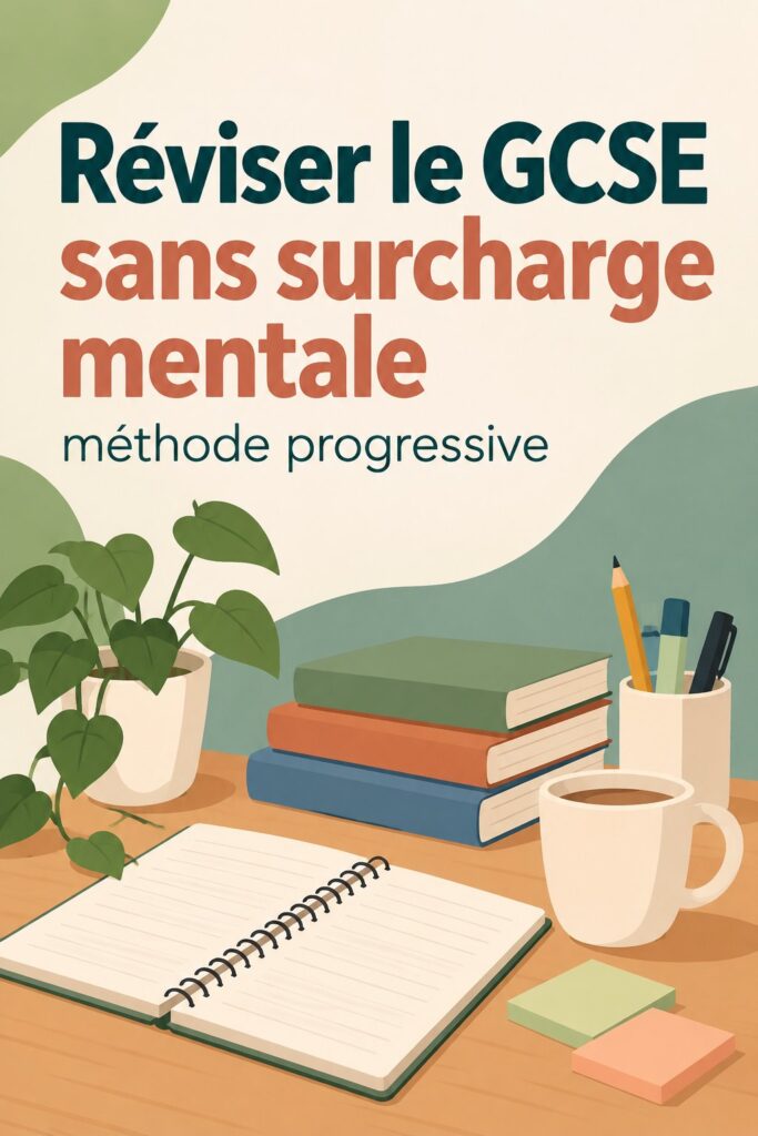 Étudiant paisible révisant pour le GCSE dans un environnement serein.