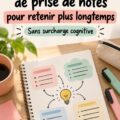 Un étudiant prenant des notes en cours avec des feutres colorés.