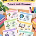 Etudiant révisant avec un cahier ouvert sur des thèmes GCSE.