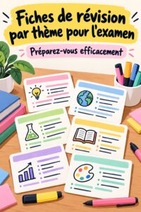 Etudiant révisant avec un cahier ouvert sur des thèmes GCSE.